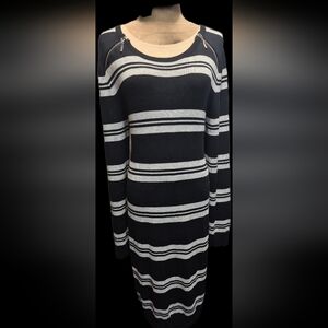 Elegant Striped Long Sleeve Dress